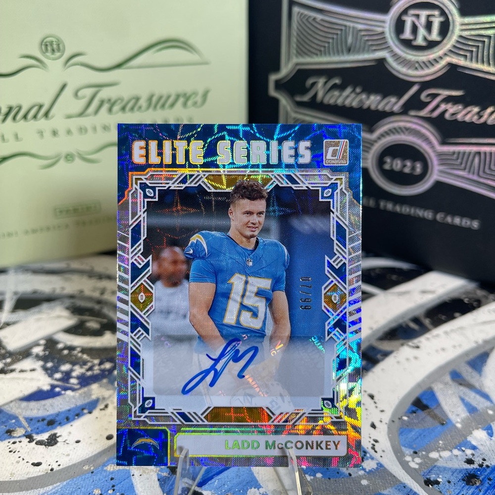2025 Donruss Football Ladd McConkey Elite Series Auto /99 Los Angeles Chargers